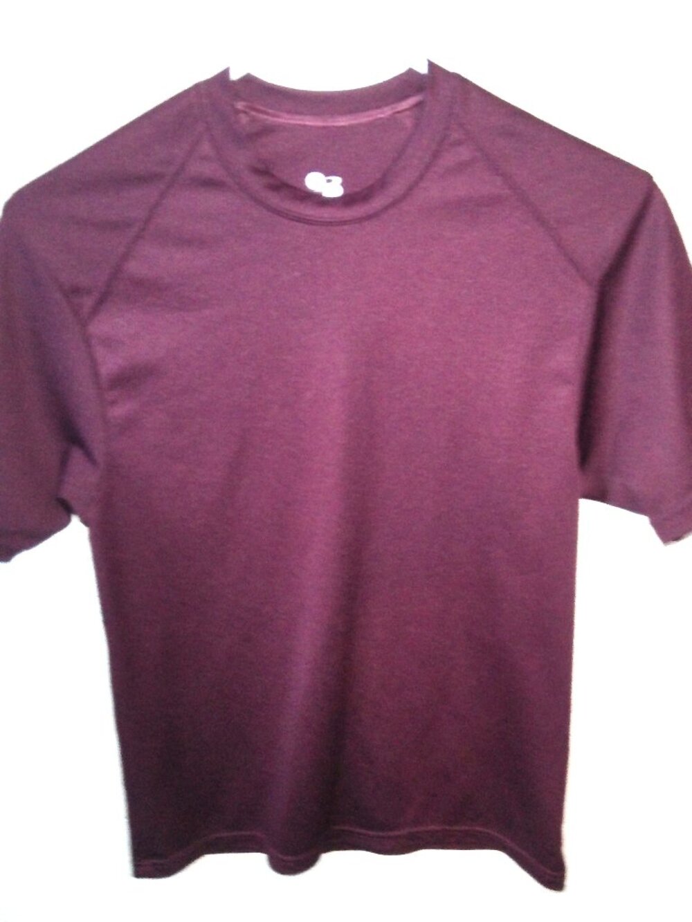 Badger Sport Top Boy's Size Youth Large Maroon Short Sleeves Stretchy